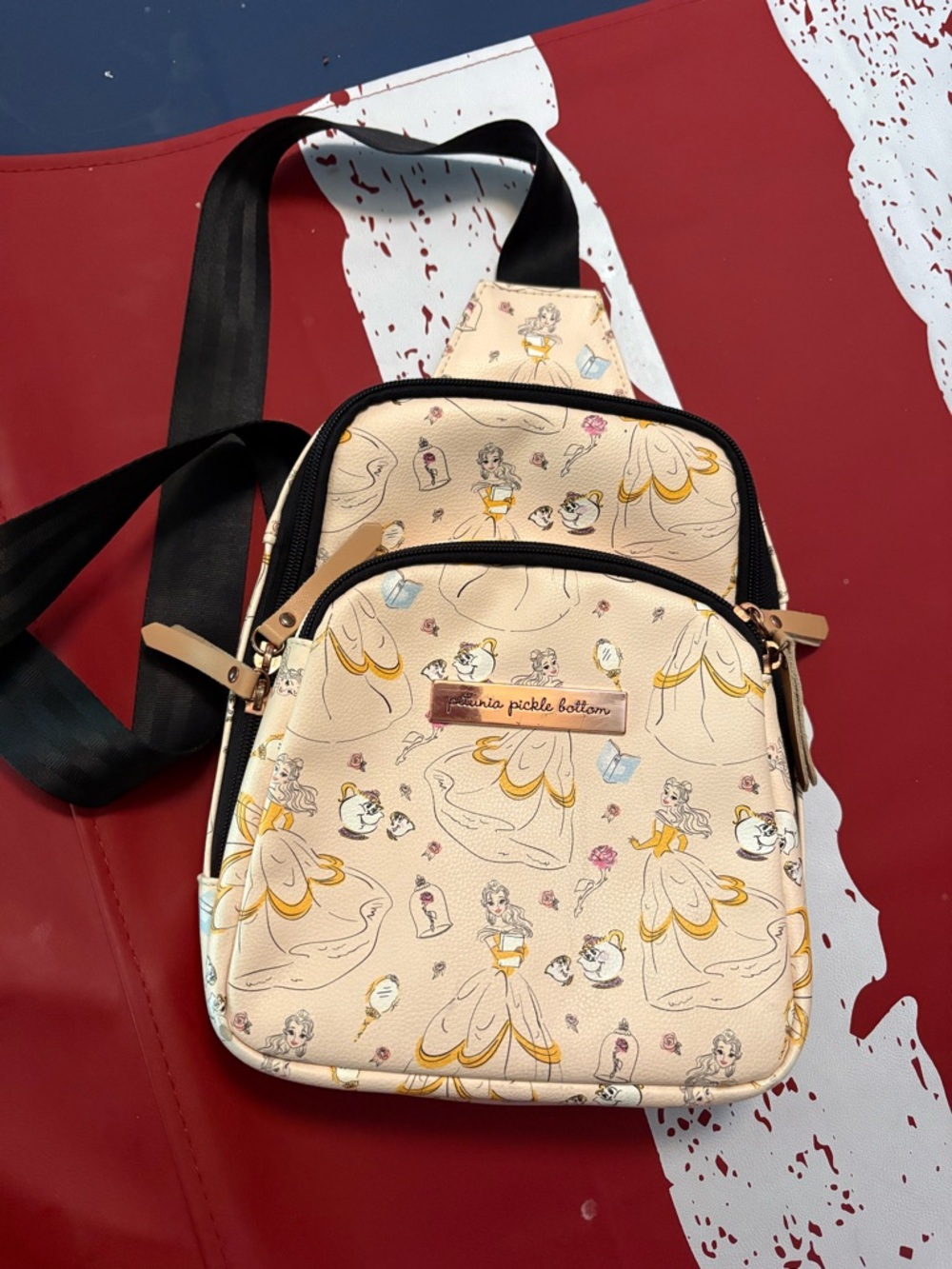Disney Petunia Pickle Bottom Beauty and the Beast Criss-Cross Sling Baby Bag
